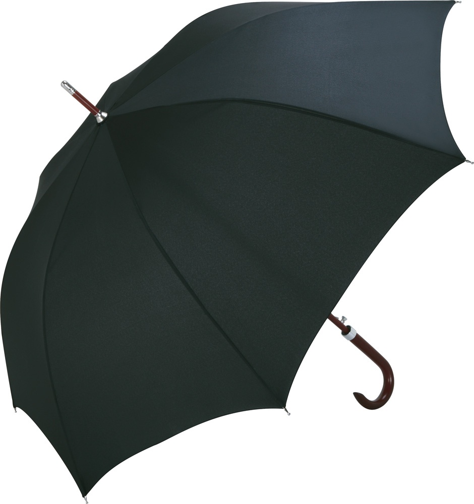 Logotrade promotional gift picture of: AC woodshaft golf umbrella FARE®-Collection, Black