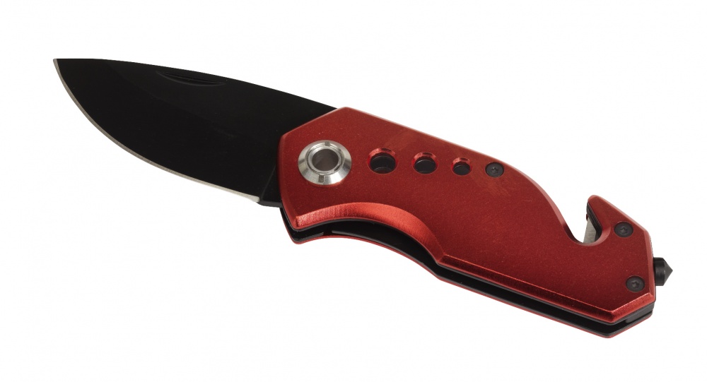 Logo trade promotional product photo of: Emergency knife, Distress, red