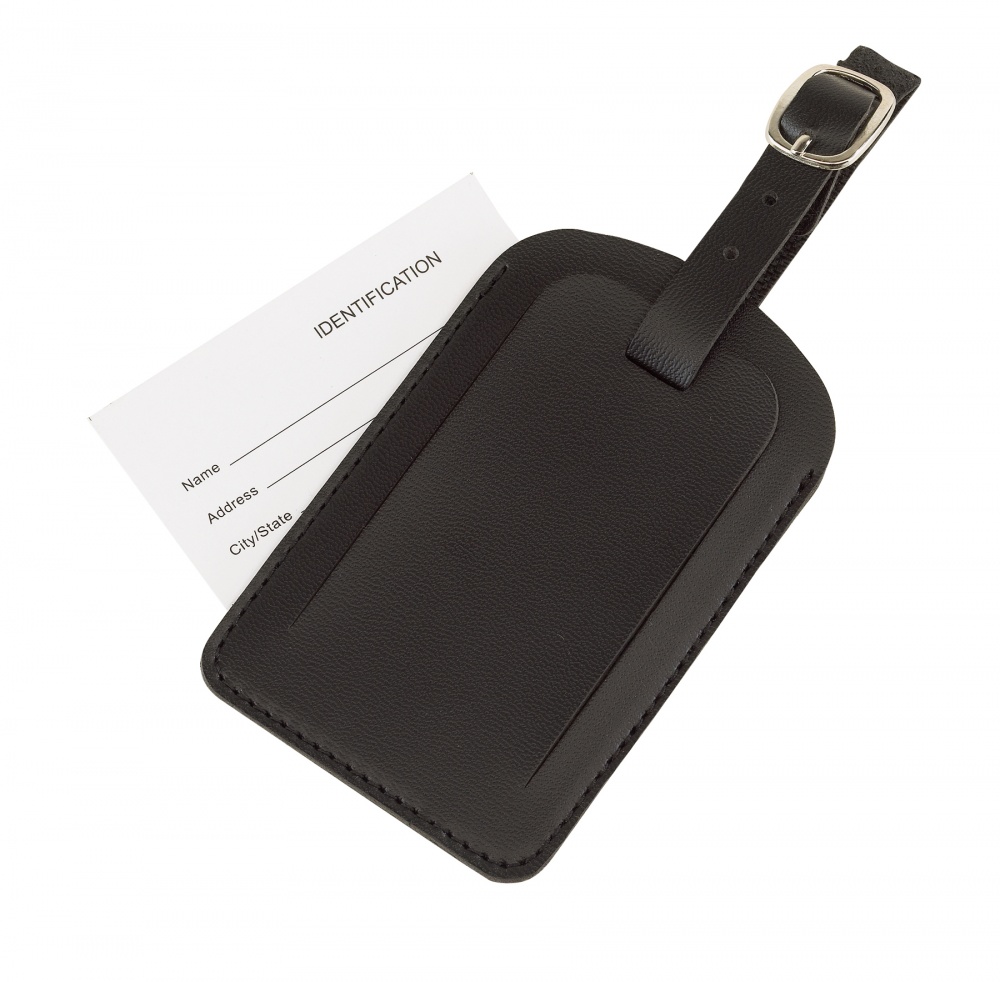 Logo trade promotional giveaways picture of: Luggage tag, Adventure, black