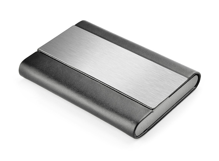Logotrade promotional gift picture of: Business card holder DISA, Silver