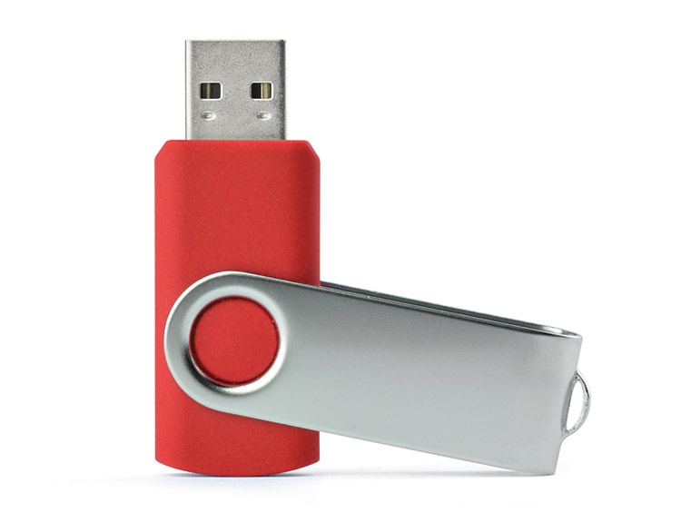 Logo trade corporate gifts picture of: USB flash drive TWISTER 8 GB, Red