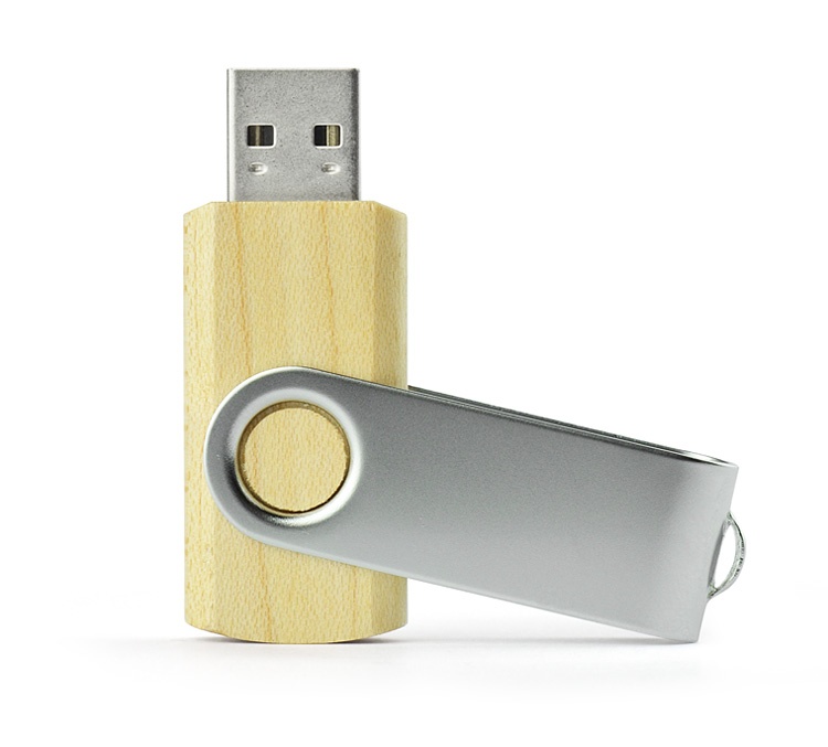 Logo trade promotional gifts picture of: USB flash drive TWISTER MAPLE 8 GB , brown