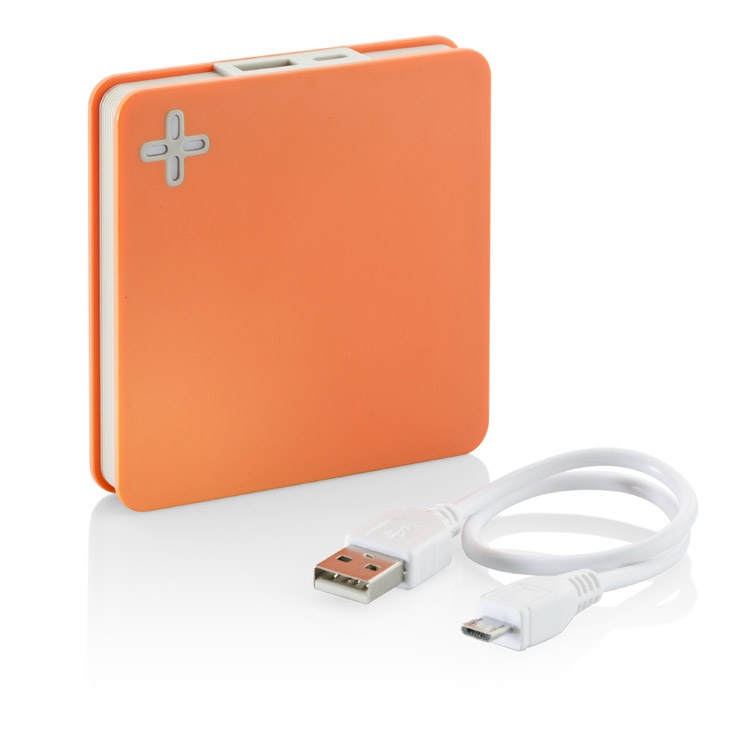 Logo trade promotional gift photo of: Power bank MAIS 5200 mAh, Orange