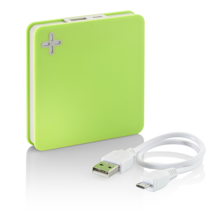 Logo trade business gifts image of: Power bank MAIS 5200 mAh, Light Green