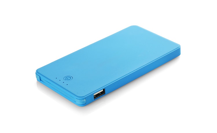 Logo trade business gifts image of: Power bank VIVID 4000 mAh, Blue