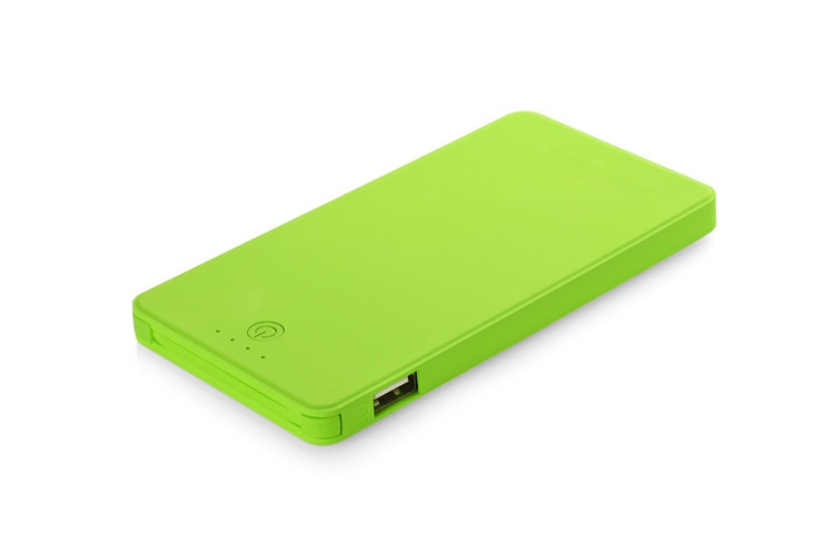 Logo trade advertising products picture of: Power bank VIVID 4000 mAh, Green