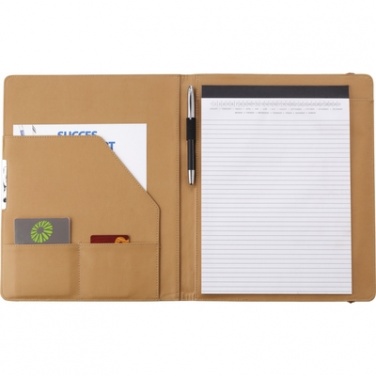 Logo trade promotional giveaway photo of: Conference folder with notebook, Beige
