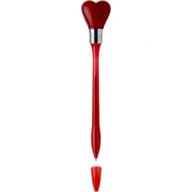 Logo trade promotional gifts picture of: Ball pen "heart", Red