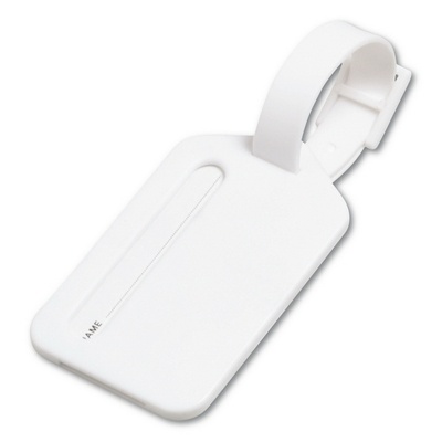 Logo trade promotional giveaway photo of: Luggage tag, White
