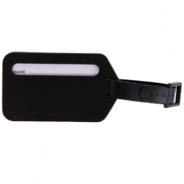Logo trade business gifts image of: Luggage tag, Black