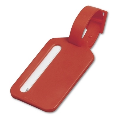 Logo trade corporate gifts picture of: Luggage tag, Red