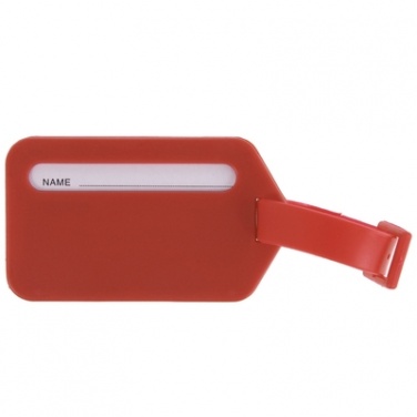 Logo trade promotional merchandise image of: Luggage tag, Red