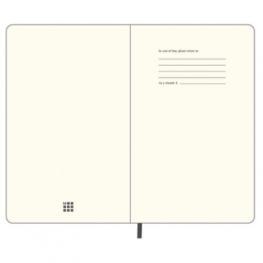 Logo trade promotional items picture of: Moleskine large notebook, lined pages, hard cover, black