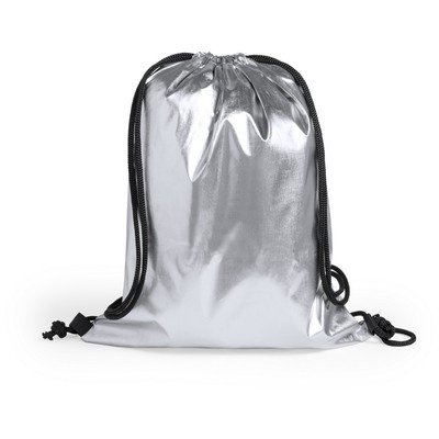 Logotrade promotional gift picture of: Drawstring bag Silver Star, Silver