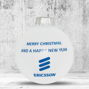 Logotrade advertising product image of: Christmas ball with 1 color logo, 8 cm