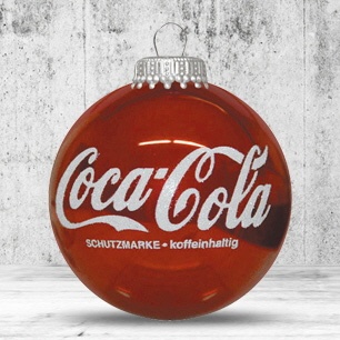 Logo trade corporate gifts image of: Christmas ball with 1 color logo, 8 cm
