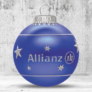 Logo trade promotional gift photo of: Christmas ball with 1 color logo, 8 cm