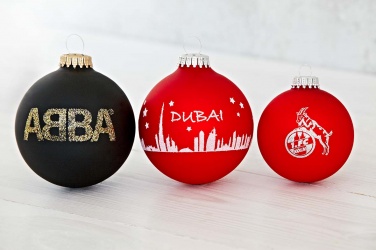 Logotrade promotional products photo of: Christmas ball with 4-5 color logo 8 cm