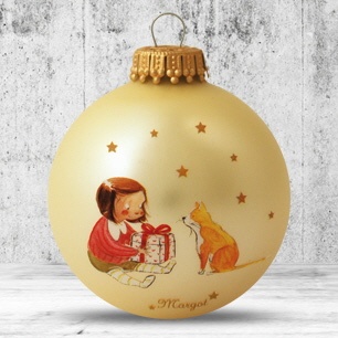 Logo trade promotional merchandise photo of: Christmas ball with 4-5 color logo 8 cm