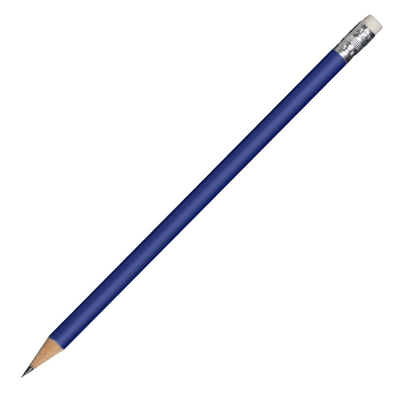 Logo trade promotional giveaways image of: Reklaamtoode: Wooden pencil, dark blue