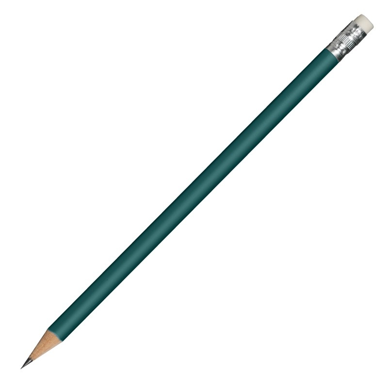 Logo trade promotional merchandise picture of: Wooden pencil, dark green
