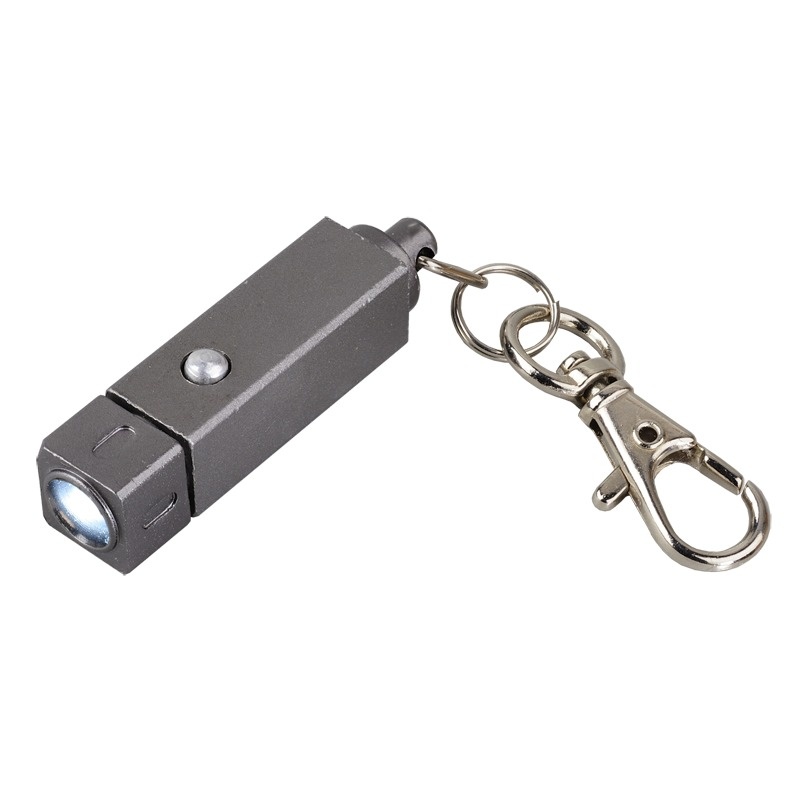 Logotrade promotional giveaways photo of: Muscle LED torch keyring, graphite