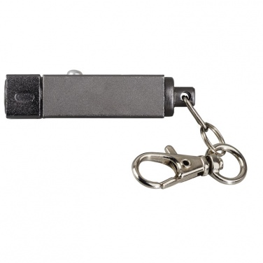 Logo trade advertising product photo of: Muscle LED torch keyring, graphite