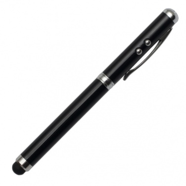 Logo trade business gift photo of: Supreme ballpen with laser pointer - 4 in 1, black