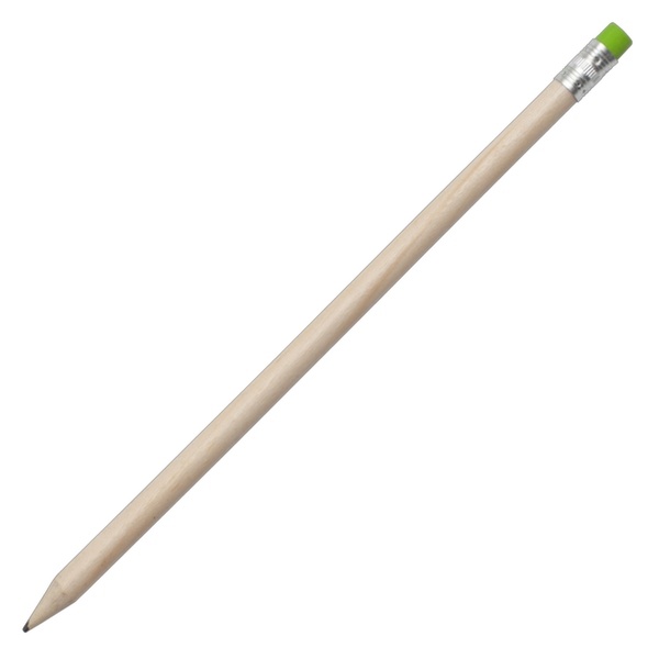 Logo trade promotional giveaways picture of: Wooden pencil, green/ecru