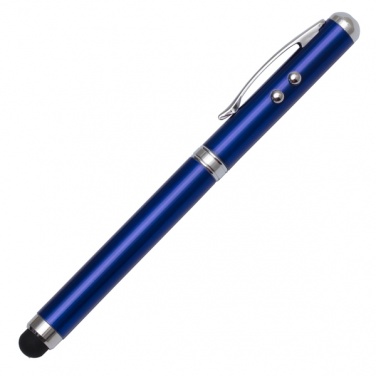 Logo trade promotional product photo of: Supreme ballpen with laser pointer - 4 in 1, blue
