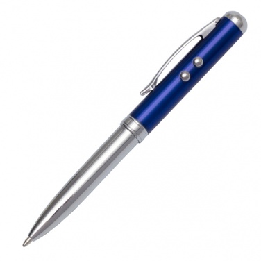 Logo trade promotional items picture of: Supreme ballpen with laser pointer - 4 in 1, blue