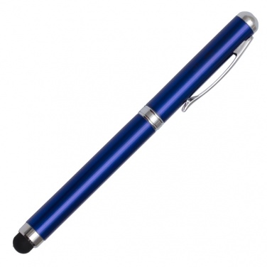 Logo trade promotional product photo of: Supreme ballpen with laser pointer - 4 in 1, blue