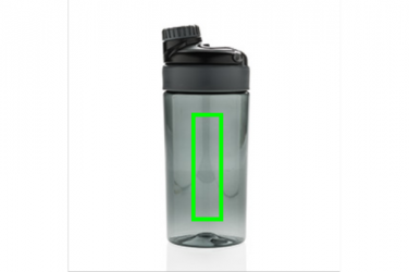 Logo trade promotional items picture of: Leakproof bottle with wireless earbuds, black