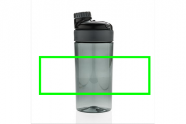 Logo trade promotional products picture of: Leakproof bottle with wireless earbuds, black