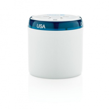 Logo trade promotional gifts picture of: Travel Blue world travel adapter, white