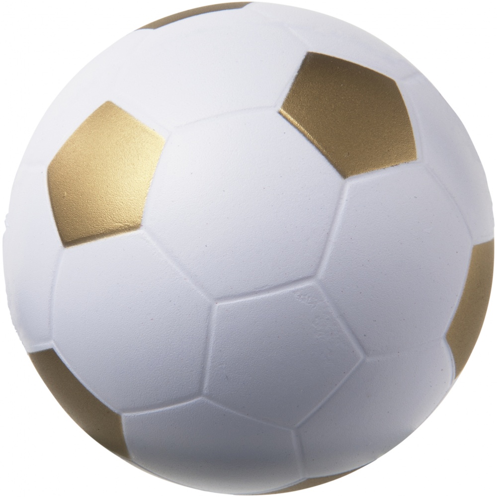 Logo trade promotional items image of: Football stress reliever, gold