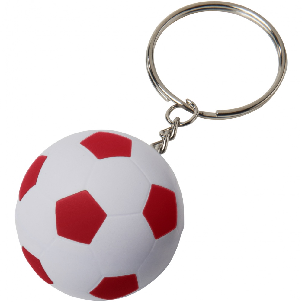 Logo trade advertising products picture of: Striker football key chain, red