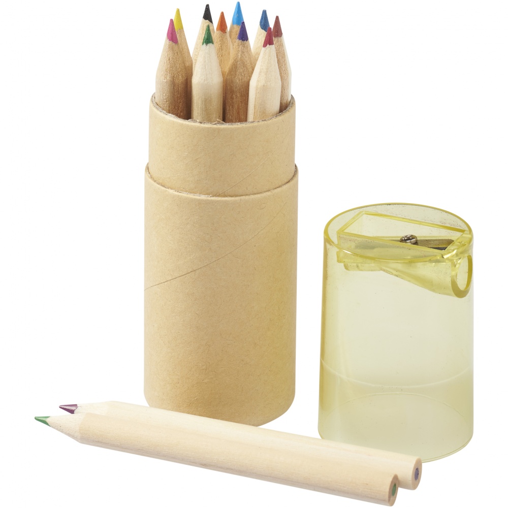 Logo trade corporate gifts picture of: 12-piece pencil set, yellow
