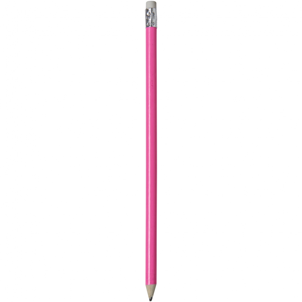 Logo trade promotional giveaways picture of: Alegra pencil with coloured barrel, pink