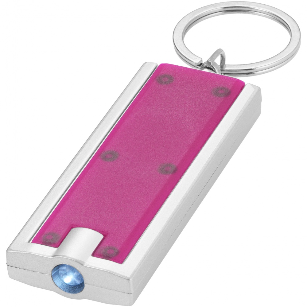 Logotrade promotional merchandise image of: Castor LED keychain light, magenta