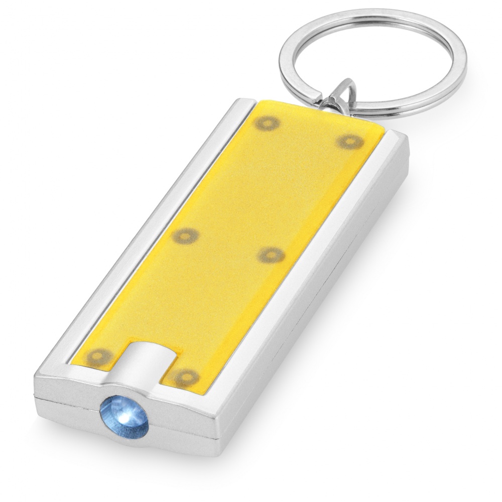 Logotrade promotional gift image of: Castor LED keychain light, yellow