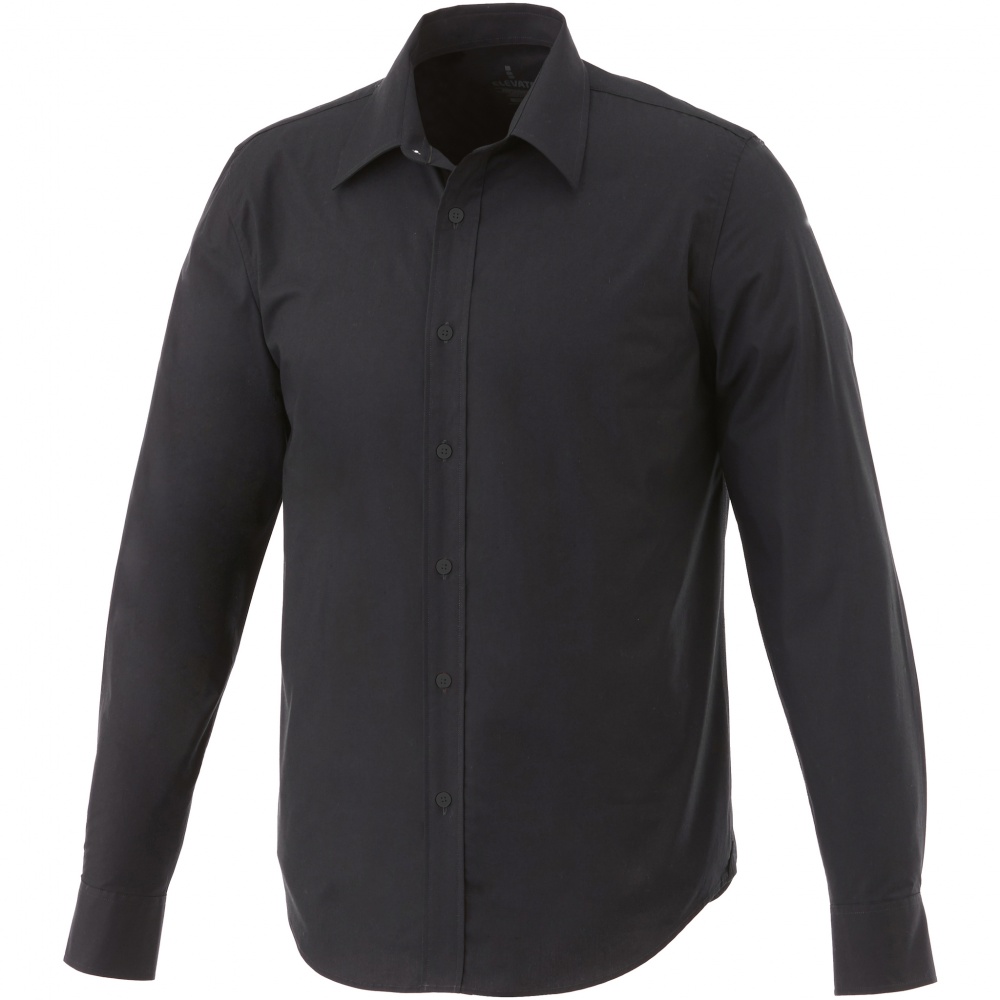 Logo trade promotional merchandise picture of: Hamell long sleeve shirt, black