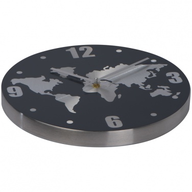 Logotrade promotional merchandise photo of: Aluminium wall clock, grey/black