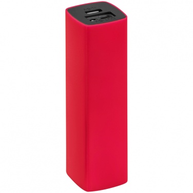 Logo trade promotional gifts picture of: 2200 mAh Powerbank with case, Red