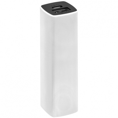 Logo trade promotional items image of: 2200 mAh Powerbank with case, White
