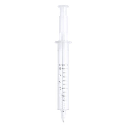 Logo trade advertising products picture of: Ball pen "syringe", Beige