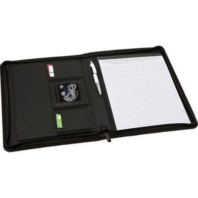 Logo trade promotional giveaways image of: Conference folder A4 with notepad, Grey