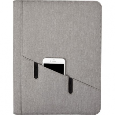 Logo trade corporate gifts image of: Conference folder A4 with notepad, Grey