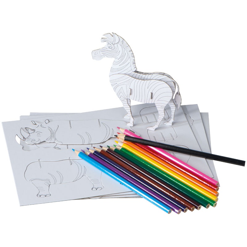 Logotrade promotional product image of: 3d puzzle for coloring addison, Multi color