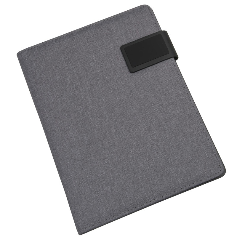 Logo trade promotional merchandise picture of: A4 Conference folder SALERMO, Grey